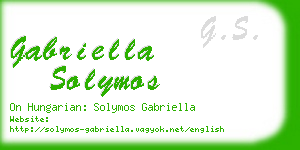 gabriella solymos business card